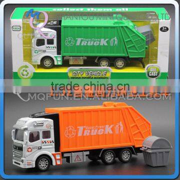 Mini Qute 1:32 kids Die Cast pull back alloy Garbage Truck vehicle diecast model car educational gift toy NO.MQ 2212