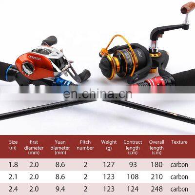 High Quality 2 Sections Saltwater Fishing Tackle Carbon Spinning Casting Fishing Rod Hard Carbon Fishing Rods photo-2