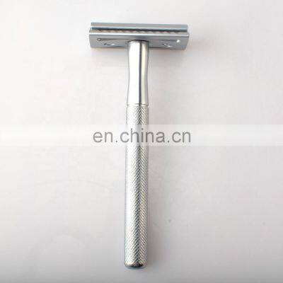 Matte Silver Womens Double Edge Safety Shaving Razor