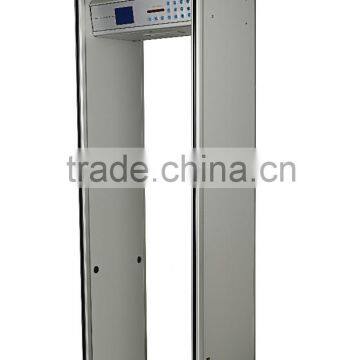 LED 6 area walk through metal detector