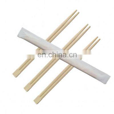 Low MOQ Disposable Bamboo Twins Chopsticks 23CM With White Paper Sleeve Wrapper