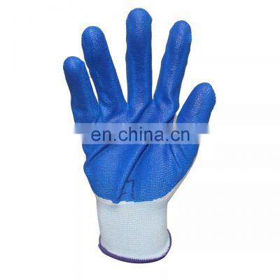 Outdoor Construction Labor Protective Safety 13G Knitted PU Coated Cut Resistant Work Glove