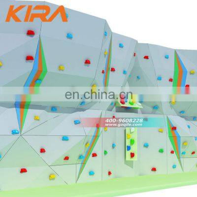 Competitive Indoor Playground Climbing Walls Rock Climbing Holds Wall With Safety Equipment