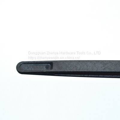 Plastic Tweezers Black Flat Head Elbow Pointed Flat Nose Round Head Plastic Anti-static Tweezers Clamping Tool 93303 photo-3
