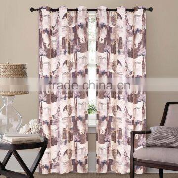 2PCS JACQUARD WINDOW CURTAIN SET WITH LACE BACKING, WITH 2 TASSEL TIE-BACK photo-2