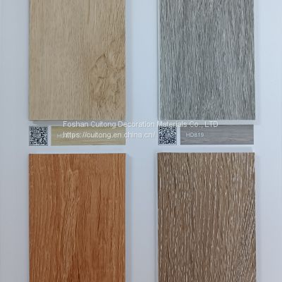 Imitation wood grain PVC stone plastic floor manufacturer Guangdong wholesale SPC sheet floor waterproof and flame retardant office floor glue