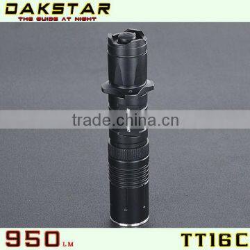 DAKSTAR TT16C 950LM CREE XML T6 18650 Superbright Emergency Aluminum Tactical LED Rechargeable Flashlight