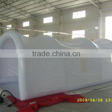 Commercial outdoor tents with inflatable floor