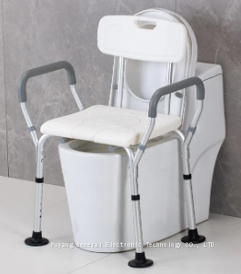 Elderly Bathing Chair Handicapped Bathroom Chair Anti-Silp Aluminum Alloy Height Adjustabl Chair ﻿ photo-2