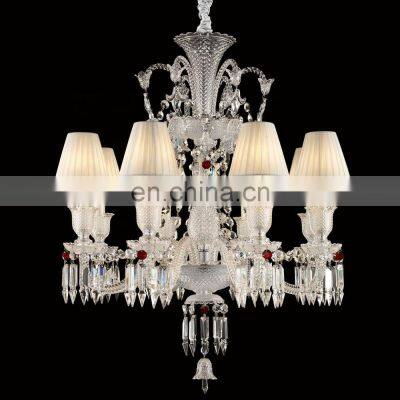 european hotel wedding lighting decoration luxury led hanging modern crystal chain chandeliers for dining room