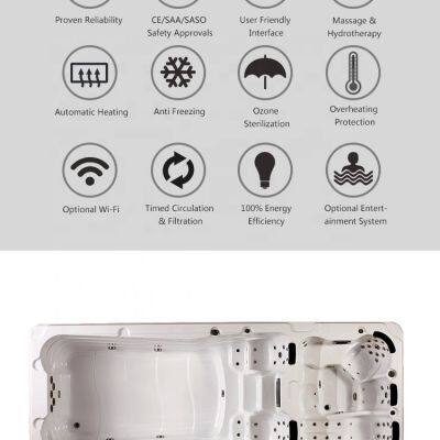 Swim Spas High Quality Factory Price Container Spa Pool Swim Spa Fibreglass photo-2