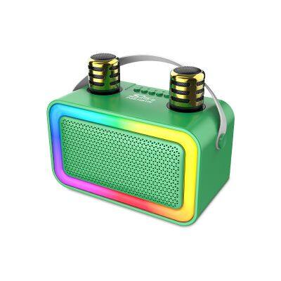 ZQS1491W 4-inch speaker 8W power wireless OEM deep bass bluetooth speaker with colorful light