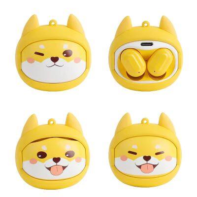 New Pet In-Ear Bluetooth Earphones Low Latency Long Life Sliding Charging Compartment Decompress Casual Cartoon Earphones