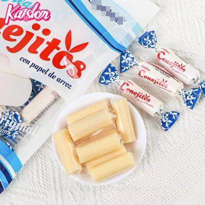 High quality edible rice paper white rabbit type chewy milk candy