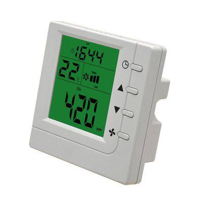 Real Time Monitoring air Quality Data Temperature and CO2 RS485 Ventilation System Fresh air Controller