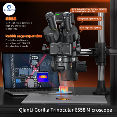 6.5X-58X Trinocular Microscope with Thermal Imager