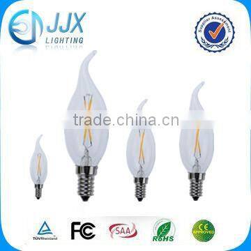 Top sell E14 glass 4W LED filament bulb light with CE & Rohs trade assurance supplier