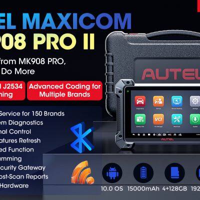 Autel MaxiCOM MK908 PRO II Автомобильный диагностический планшет, поддерживающий сканирование VIN и предварительное/постсканирование