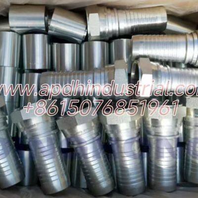 Hydraulic rubber hose connector ferrule fittings