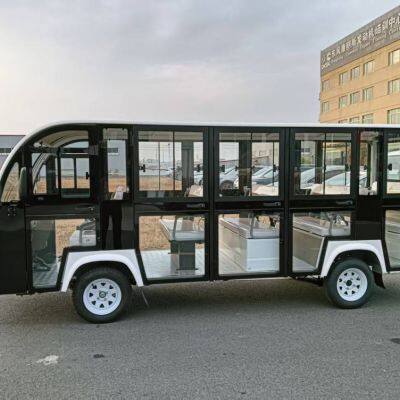 Electric Tour Vehicle, Fully Enclosed Sightseeing Bus, Factory Shuttle Bus, Customer Reception Vehicle, 14-seater Electric Sightseeing Bus With Full Glass Doors photo-4