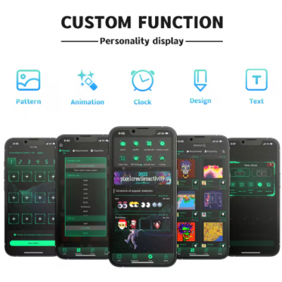 Ntelligent Rear Screen App/control/text Pattern Animation Clock（Wechat:13510231336） photo-2