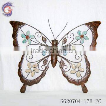 China wholesale home decorative wall hangings metal butterfly