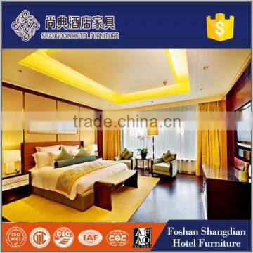 Modern 5 star hotel room furniture bed/TV cabinet/sofa supplier