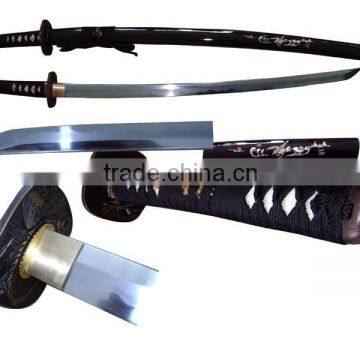 high quality damascus steel high carbon steel clay tempered handmade katana HK075