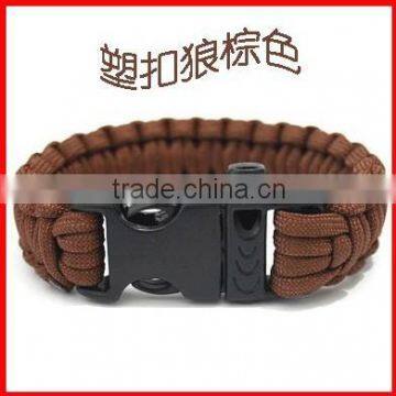 Fashion Wholesale Paracord Bracelet Gold Clasp With Black and Red Rope photo-5