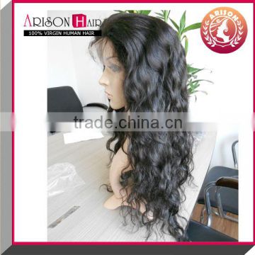 2014 New design natural looking glueless silk top lace wigs