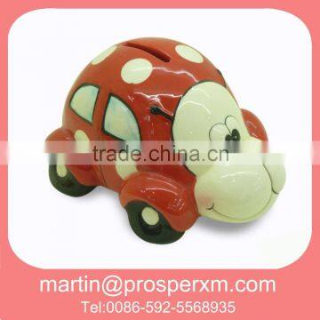 Custom Cartoon Ceramic Car Money Box