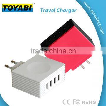 Travel Wall Charger 4 Port USB 5V 4.2A Wall Charger Universal AC Power Adapter With Foldable Plug for Phones