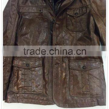 Cheap price man leather winter jacket suit for promotion - 1038