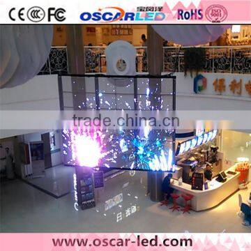 electronic manufacturer wall glass led panel XW5 soft transparent glass rgb led display