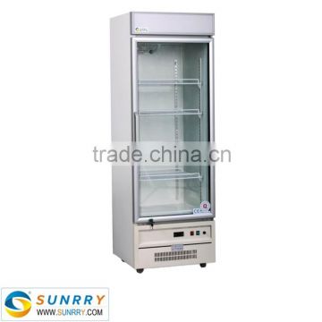 Commercial display clear upright glass door refrigerator freezer equipment