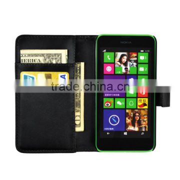 For Nokia Lumia 630 leather cover, mobile phone wallet leather case