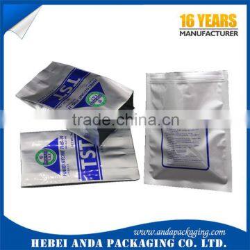 Aluminum foil sachet /foil pouch sachet film in roll/ resealable aluminum foil packaging bag