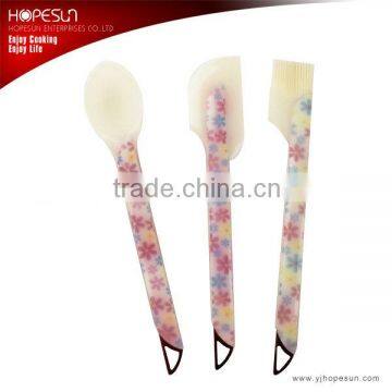 Popular beautiful food grade silicone spatula set