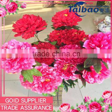 Three heads decoration 115cm peony silk flower artificial flowers peony silk peony flower wholesale