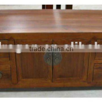 Reproduction vintage chinese classical antique solid wooden TV cabinet