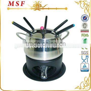 iron stand chocolate fondue maker/fondue sets for sale/fondue pot sets