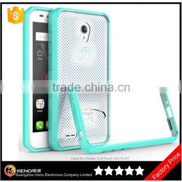 Keno Hybrid Slim Fit Transparent Cell Phone Cover for Alcatel Onetouch Go Play