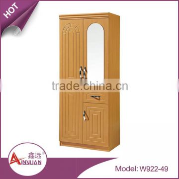 Apartment/dormitory saving space simple design cheap wooden 2 door almirah cabinet