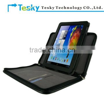 Black color for acer Iconia tab a510 10.1 tablet zipper stand leather case cover