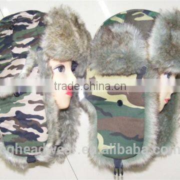 China manufacture wholesale fur hat/ russian style fur hat/ panda fur hat