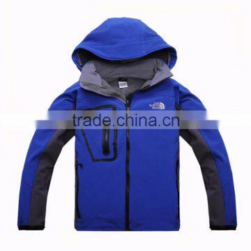 Men's softshell jacket with polar fleece lining /waterproof and breathable,soft shell windbreaker