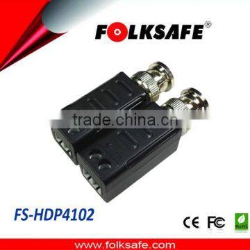 Folksafe HD passive 1 channel video balun with screw terminal bnc connector no converter