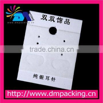 Customize antislip pvc earring cards with paper sticker