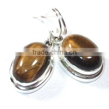 Tiger eye stone earrings 925 silver jewelry 925 Sterling silver Earrings Wholesale