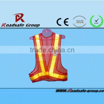 High visibility100% polyester reflective security vest